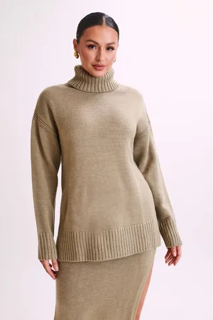 MESHKI Brittany High Neck Knit Jumper