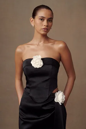 MESHKI Margot Strapless Rose Corset