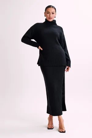MESHKI Brittany Knit Midi Skirt