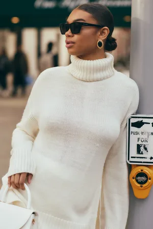 MESHKI Brittany High Neck Knit Jumper