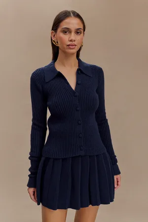 MESHKI Erin Long Sleeve Button Cardigan