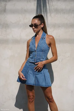 MESHKI Vivienne Denim Vest