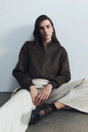 MESHKI Rudy Suede Bomber Jacket