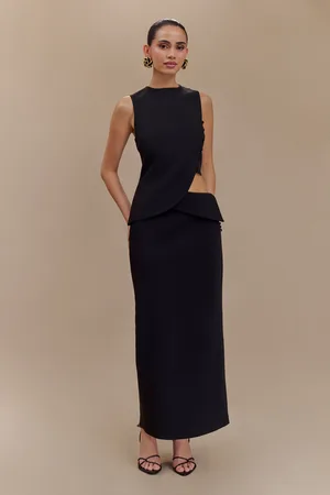 MESHKI Astrid Suiting Midi Skirt