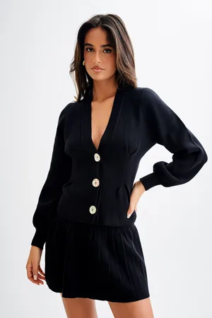 MESHKI Beverly Knit Cinched Cardigan