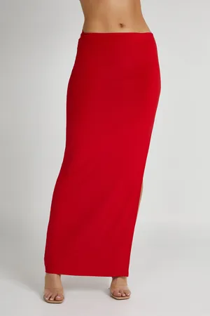 MESHKI Jeanine Cowl Back Maxi Skirt