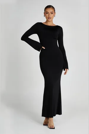MESHKI Tarna Slinky Fishtail Maxi Dress
