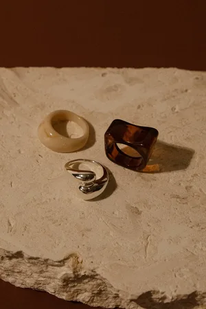 MESHKI Romeo 3 Stack Ring Set