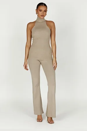 MESHKI Rosetta Flare Knit Pants
