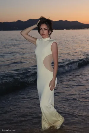 MESHKI Massie Slinky And Mesh Maxi Dress