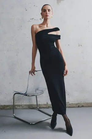 MESHKI Anastasia One Shoulder Modal Midi Dress
