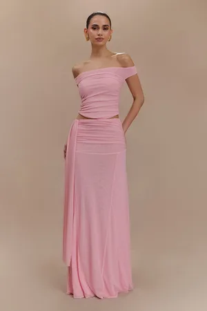 MESHKI Arna Mesh Maxi Skirt