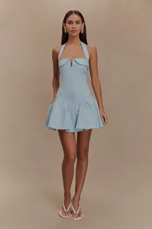 MESHKI Calipso Halter Mini Dress