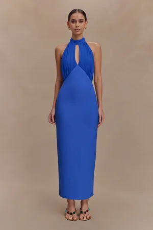 MESHKI Mierah Halter Midi Dress With Hardware
