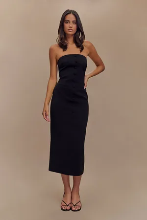 MESHKI Sussan Strapless Midi Dress