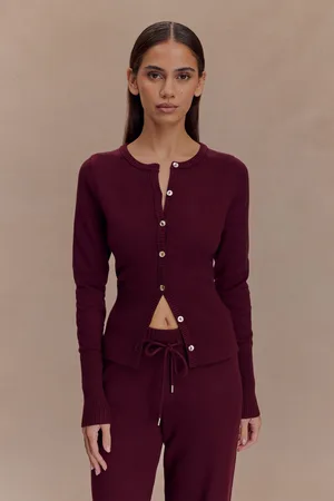 MESHKI Reese Fitted Knit Cardigan