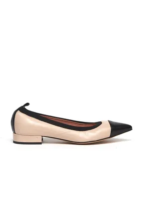 ANNA F. Ballerinas, female, , Size: 7 US and black leather ballerina