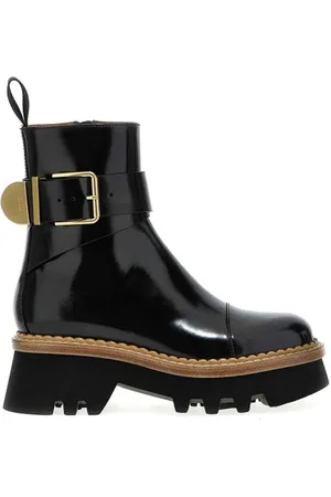 Chloé Ankle Boots, female, , Size: 7 1/2 US Leather Ankle Boots