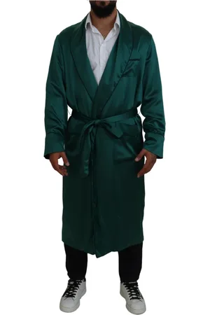 Dolce & Gabbana Robes, male, , Size: S Silk Waist Belt Robe Sleepwear