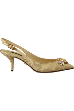 Dolce & Gabbana High Heel Sandals, female, , Size: 6 1/2 US Luxury Crystal Slingback Heels