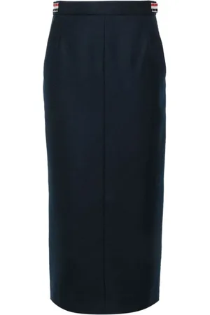 Thom Browne Midi Skirts, female, , Size: XS Pencil Skirt with Tricolor Details