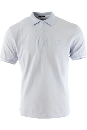 C.P. Company Polo Shirts, male, , Size: S Stylish Lila Polo Shirt with Unique Design