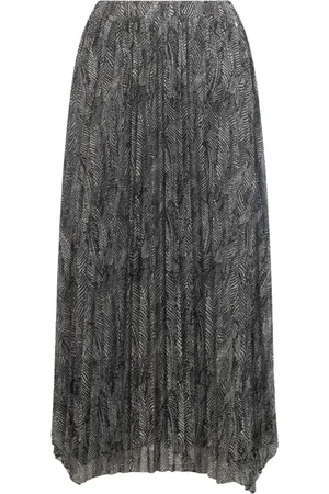 Patrizia Pepe Midi Skirts, female, , Size: XS Melange Grey Wide Design Skirt