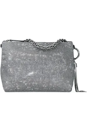Jimmy Choo Clutches, female, , Size: ONE SIZE Black Suede Sparkle Bag