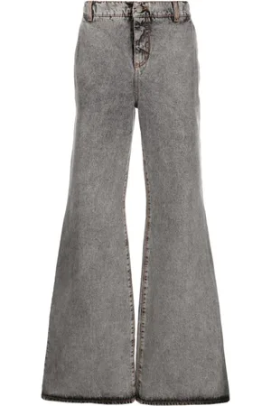Etro Flared Jeans, male, , Size: M Charcoal Grey Flared Wide-Leg Jeans