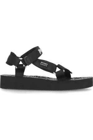 Palm Angels Flat Sandals, male, , Size: 11 US Slippers with Logo Straps