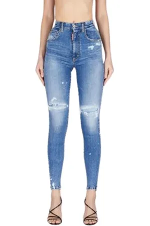 Dsquared2 Skinny Jeans, female, , Size: S High Waist Twiggy Jeans