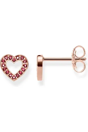 Thomas Sabo Earrings, female, , Size: ONE SIZE Heart-shaped Rose Gold Earrings