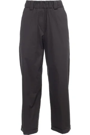 LE TRICOT PERUGIA Slim-fit Trousers, female, , Size: 2XS Cotton Pants with Elastic Waist and Pockets