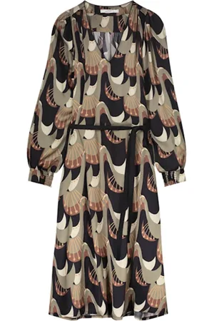 Summum Woman Midi Dresses, female, , Size: M Abstract Peacock Dress