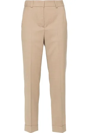 PESERICO SIGN Slim-fit Trousers, female, , Size: 2XL Wool Blend Slim Fit Trousers