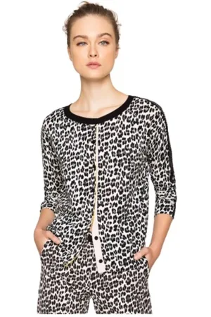 Twin-Set Cardigans, female, , Size: M Leopard Print Cardigan