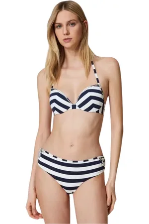 Twin-Set Bikinis, female, , Size: S Striped Bikini Set with Embellishments
