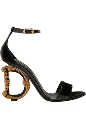 Dolce & Gabbana High Heel Sandals, female, , Size: 7 US Sandals With Baroque DG Detail