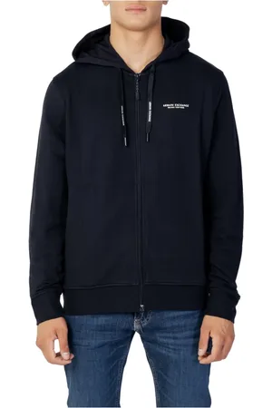 Armani Exchange Zip-throughs, male, , Size: S Hooded Zip Sweatshirt