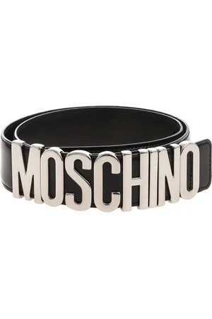 Moschino Belts, female, , Size: M Metallic Letter Belt