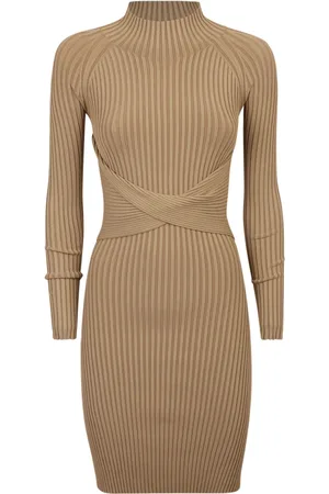 DION LEE Knitted Dresses, female, , Size: XS Twist-detail ribbed-knit minidress