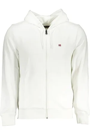Napapijri Zip-throughs, male, , Size: S Hooded Brushed Sweater with Embroidery