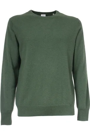 Aspesi Round-neck Knitwear, male, , Size: 2XL Cashmere Ribbed Crewneck Sweater