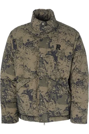 Represent Down Jackets, male, , Size: M Camo Puffer Jacket