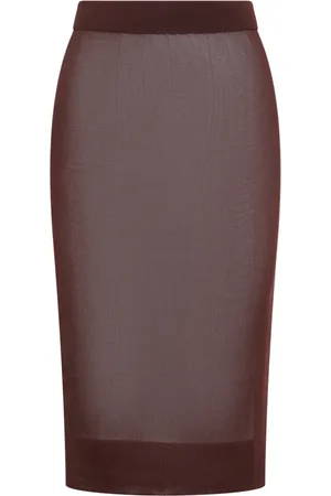 Saint Laurent Midi Skirts, female, , Size: S Prune Midi Skirt