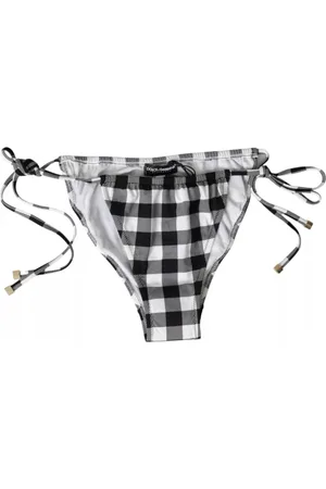 Dolce & Gabbana Bikinis, female, , Size: S Checkered Bikini Bottom Swimwear