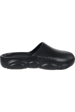 Moschino Mules, male, , Size: 12 US Embossed Logo Slides
