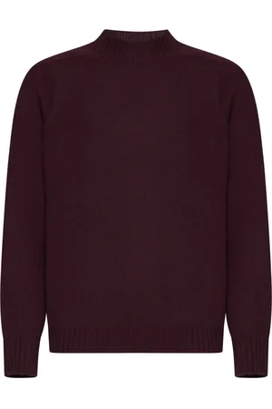 D4.0 Round-neck Knitwear, male, , Size: XL Bordeaux Sweaters for Stylish Look