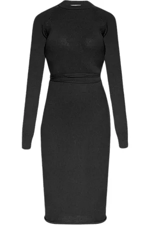 The Attico Knitted Dresses, female, , Size: XS Ribbed Knit Backless Midi Dress