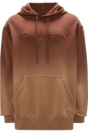 J.W.Anderson Hoodies, male, , Size: L Gradient Effect Cotton Sweater with Hood